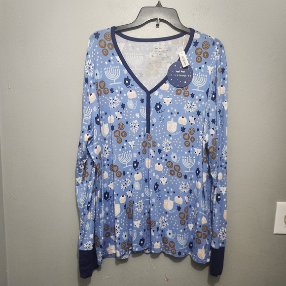 Little Sleepies Other - Little Sleepies Blue Pajama Top Size XXL New With Tags